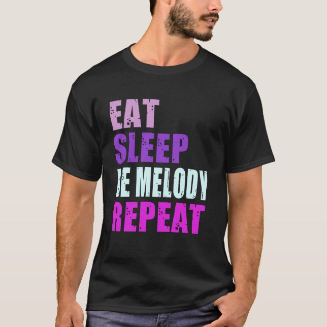 Camiseta Melody Comer Sleep Repetir Melodia (Frente)