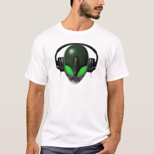 Camiseta Melómano estrangeiro do DJ - verde do réptil