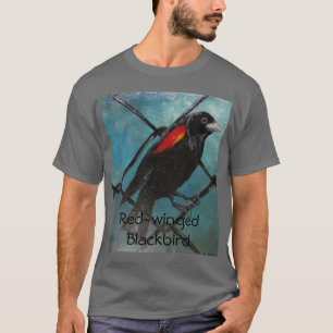 Camiseta melro vermelho-voado