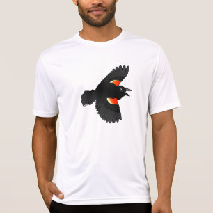 Camiseta Melro Vermelho-voado de voo