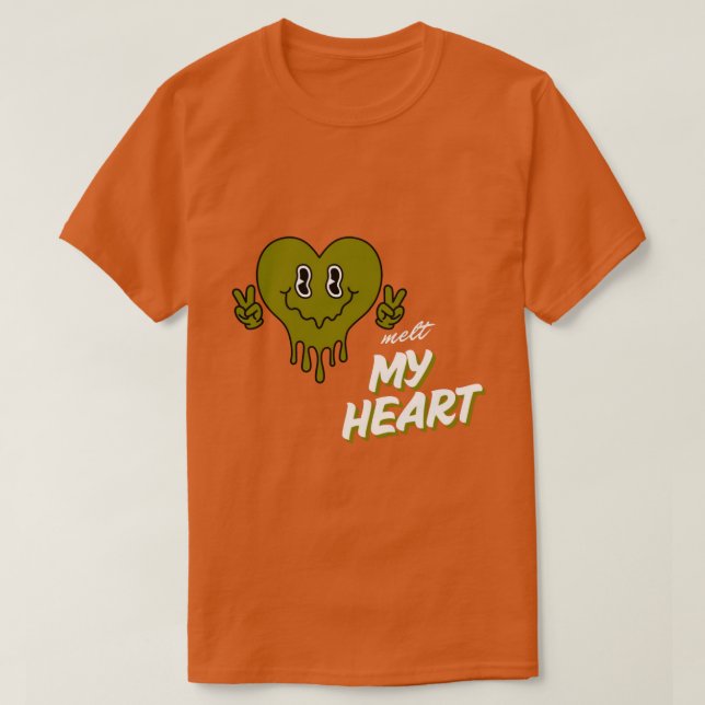 Camiseta Melt My Heart Texas Orange T-Shirt (Frente do Design)