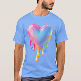 Camiseta Melting Heart T-Shirt – Glossy Pastel Valentine
