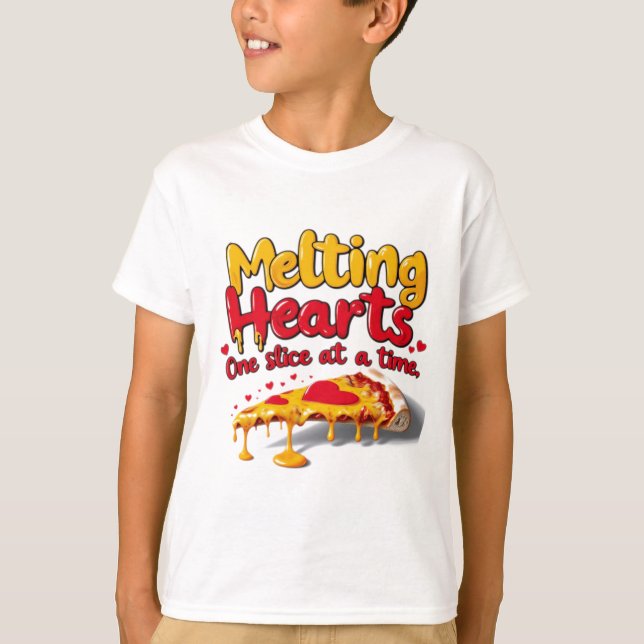 Camiseta Melting Hearts, One Slice at a Time T-shirt (Frente)