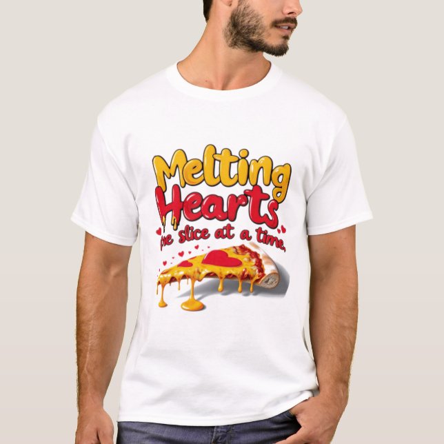 Camiseta Melting Hearts, One Slice at a Time T-shirt (Frente)