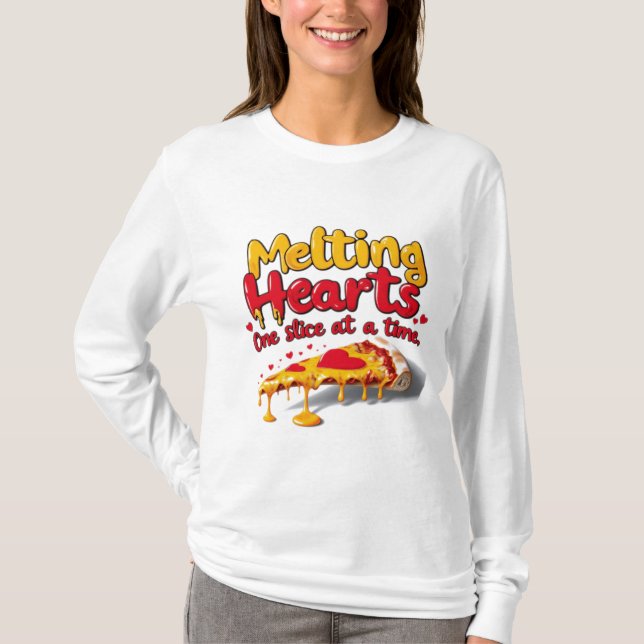 Camiseta Melting Hearts, One Slice at a Time T-shirt (Frente)