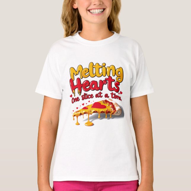 Camiseta Melting Hearts, One Slice at a Time T-shirt (Frente)
