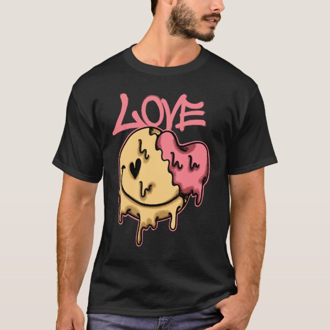 Camiseta Melting Smiley with Love streetwear  (Frente)