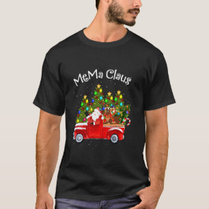 Camiseta Mema Claus Car Papais noeis Reindeer Árvore de Nat