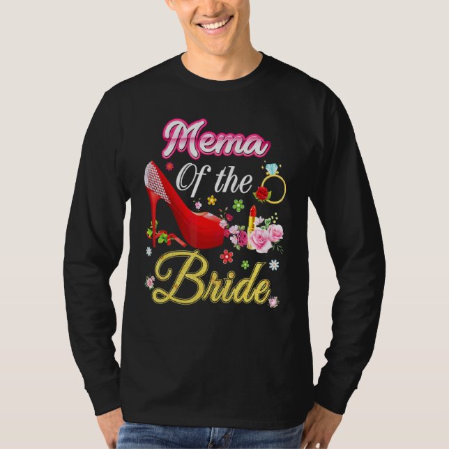 Camiseta Mema Da Noiva Feliz Casamento Flor Calçado Rosa M (Frente)