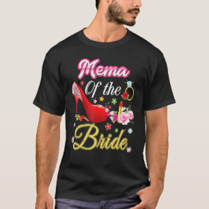 Camiseta Mema Da Noiva Feliz Casamento Flor Calçado Rosa M