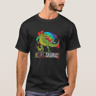 Camiseta Mema Dinosaur Pai Engraçado Memasaurus 2 Duas Cri