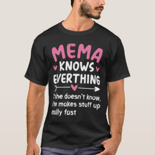 Camiseta Mema Sabe Tudo Vintage Dia de as mães Vovó