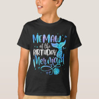 Memaw da família da mermaid de aniversário combina