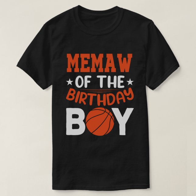Camiseta MEMAW Do Birthday Boy Basball (Frente do Design)