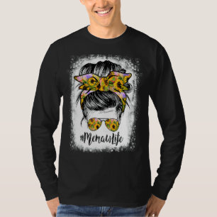 Camiseta Memaw Life Bleached Memaw Life Sunflower Mensagem