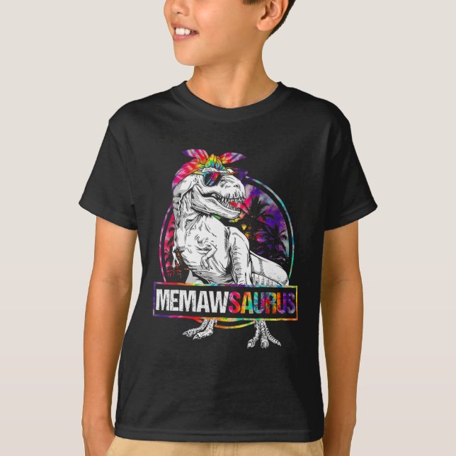 Camiseta Memawsaurus Dinosaur Memaw Surus Correspondência (Frente)