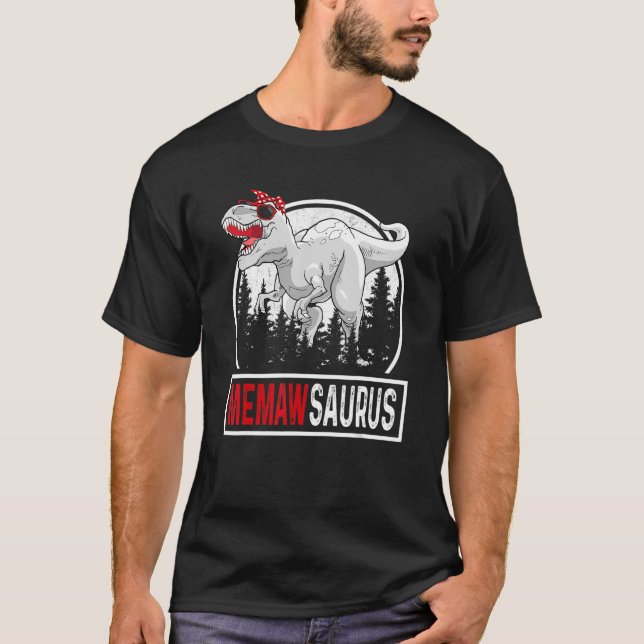 Camiseta Memawsaurus Memaw Saurus Rex Festa de aniversário (Frente)