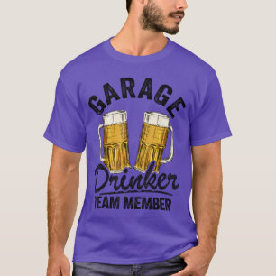 Camiseta Membro da Equipe Beber no Garagem Dia de Bebida Pa