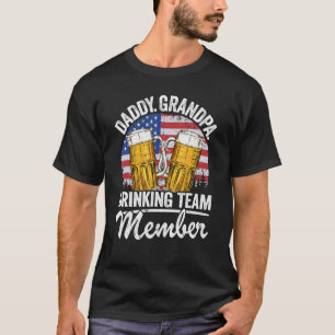 Camiseta Membro Da Equipe De Bebendos Vovô Usa Beer 4, Pai