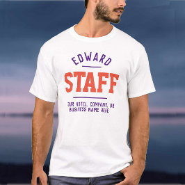 Camiseta Membro da Equipe de Negócios de Hospitalidade