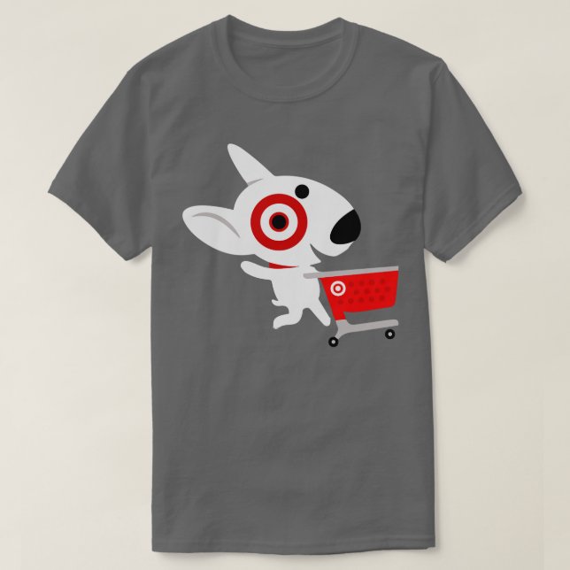 Camiseta Membro da Equipe do Cachorro de Bullseye em Cubo T (Frente do Design)