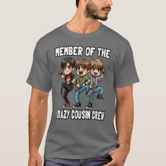 Camiseta Membro Da Menina Da Tripulação Louca