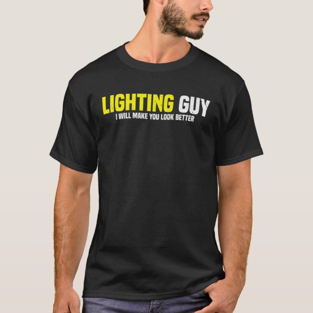 Camiseta Membro da tripulação do Palco Designer de Iluminaç (Frente)