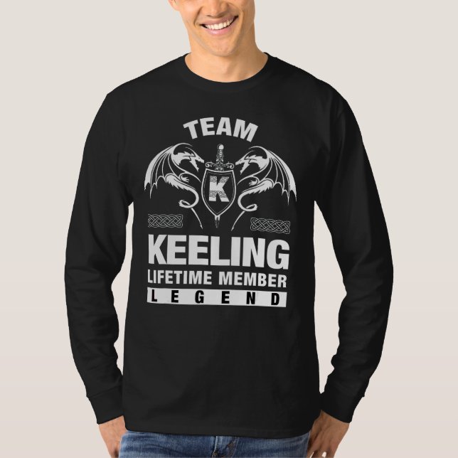 Camiseta Membro de Tempo de Vida de Keeling da Equipe (Frente)
