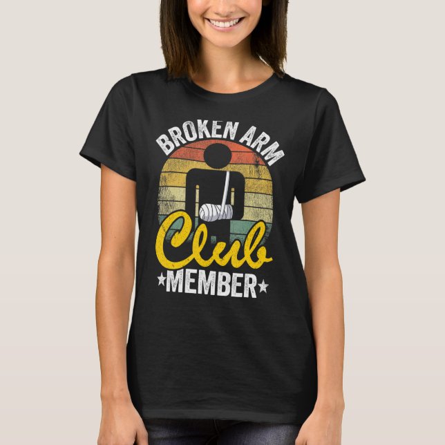 Camiseta Membro do Clube de Braço Quebrado Mão Quebrada (Frente)