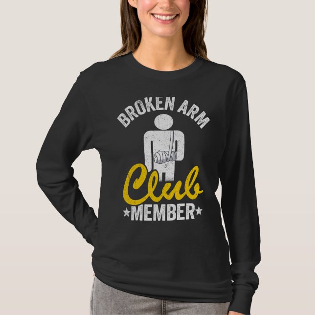 Camiseta Membro do Clube de Braço Quebrado Mão Quebrada (Frente)