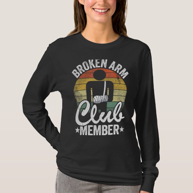 Camiseta Membro do Clube de Braço Quebrado Mão Quebrada (Frente)