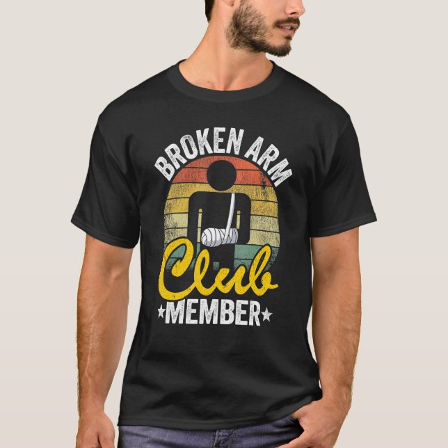 Camiseta Membro do Clube de Braço Quebrado Mão Quebrada (Frente)