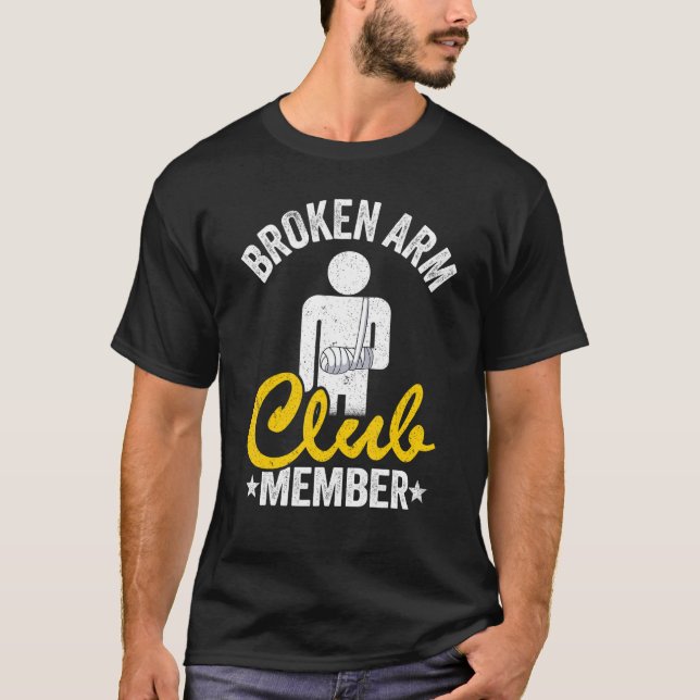 Camiseta Membro do Clube de Braço Quebrado Mão Quebrada (Frente)