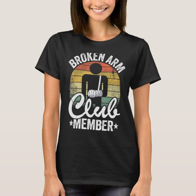 Camiseta Membro do Clube de Braço Quebrado Mão Quebrada (Frente)