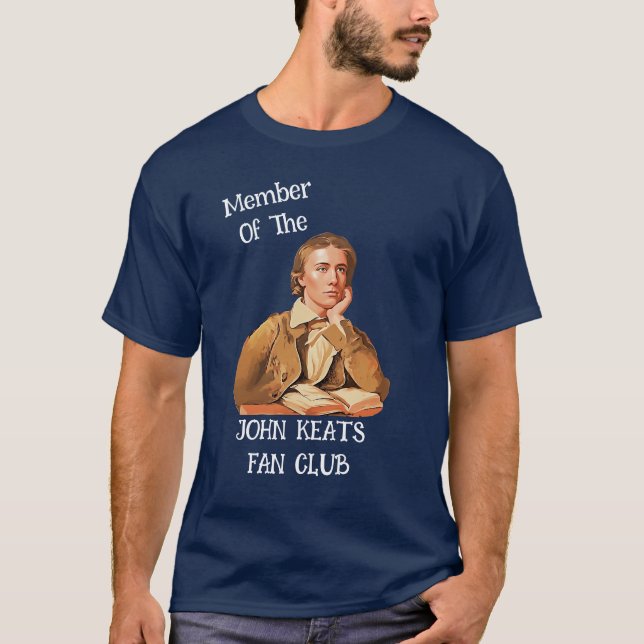 Camiseta Membro do clube de fãs John Keats (Frente)