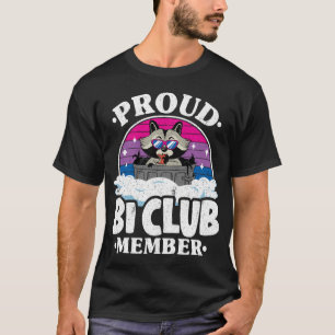 Camiseta Membro do Clube Ortod Raccoon Bandeira Bisexual Ra