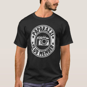 Camiseta Membro do Clube Paparazzi Fotógrafo Câmera Fotogra
