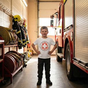 Camiseta Membro do Corpo de Bombeiros Sinal Cruz Vermelha B