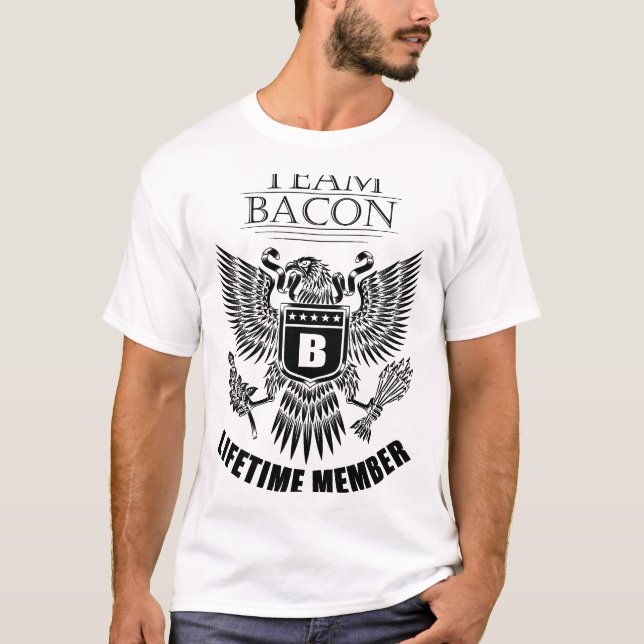 Camiseta Membro do Tempo de Vida do Team Bacon (Frente)