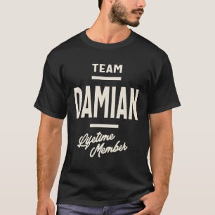 Camiseta Membro do tempo de vida do Team Damian - Nome do D