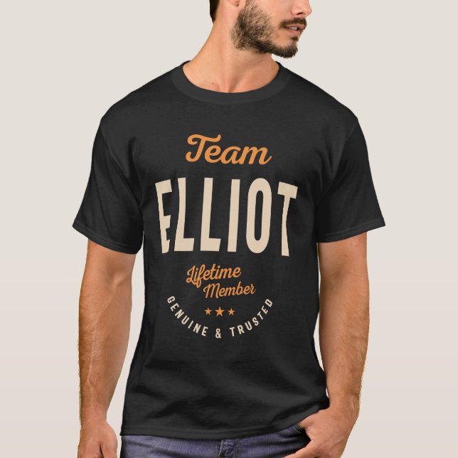 Camiseta Membro do Tempo de Vida do Team Elliot - Nome Elli (Frente)