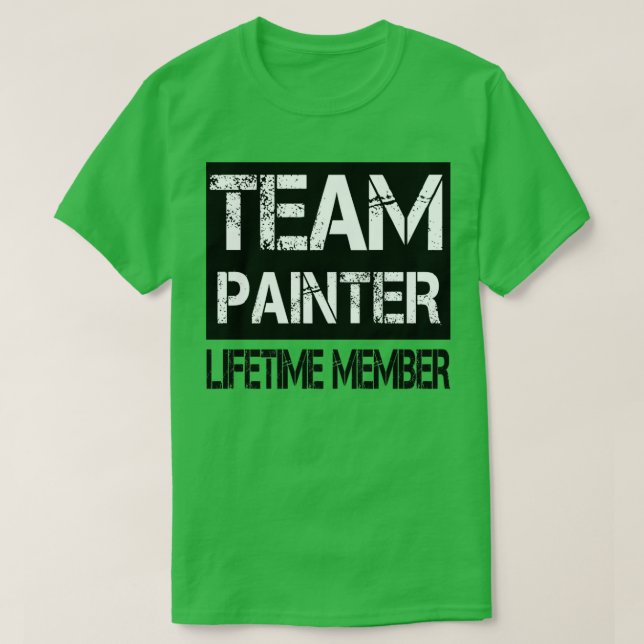 Camiseta Membro do Tempo de Vida do Team Painter (Frente do Design)
