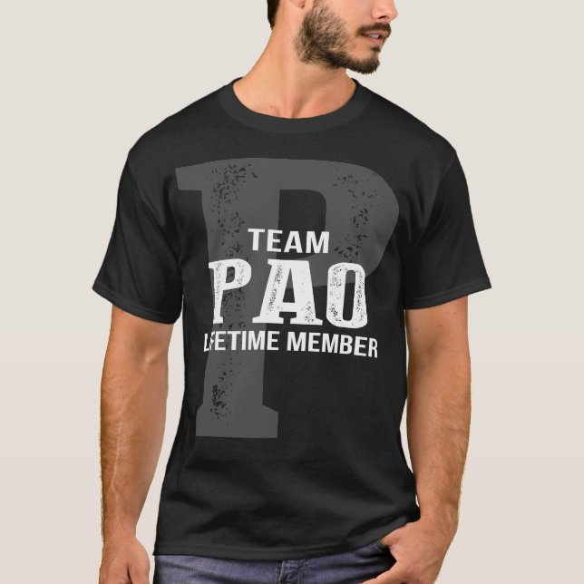 Camiseta Membro do Tempo de Vida do Team PAO (Frente)