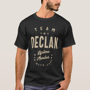 Camiseta Membro do Time Declan da Equipe - Nome Declan