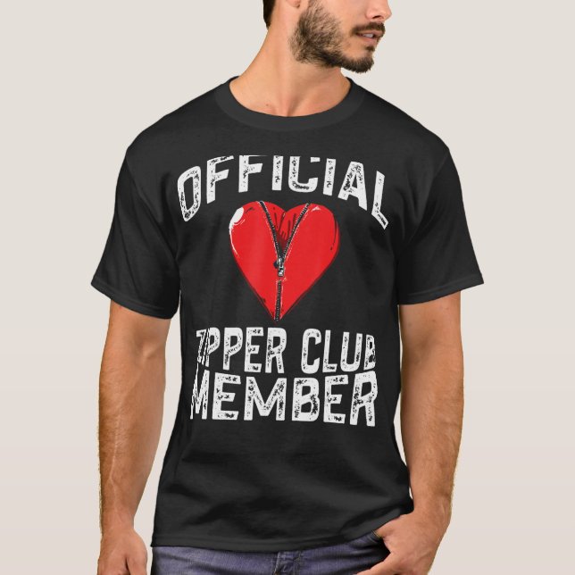 Camiseta Membro do Zipper Club Funny Open Heart Surge (Frente)
