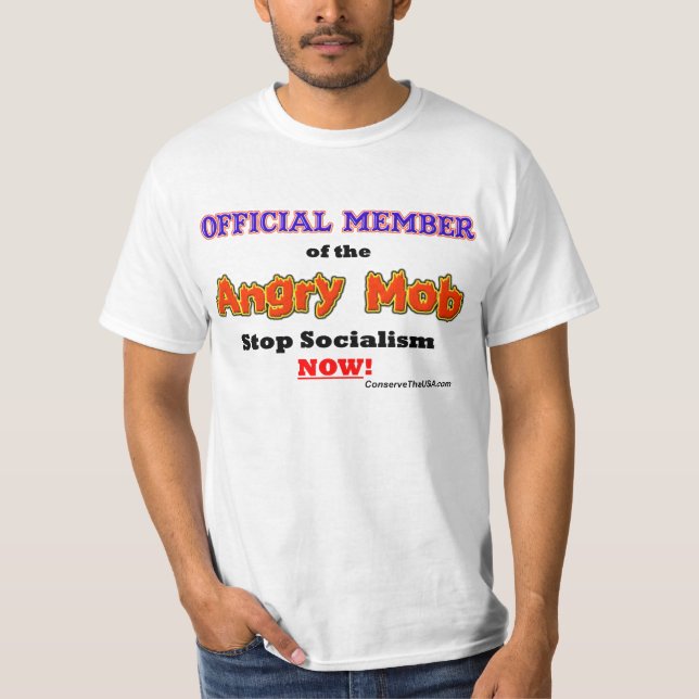 Camiseta "Membro irritado oficial da multidão " (Frente)