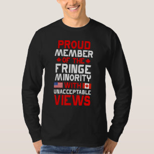 Camiseta Membro Minoritário Da Fringe Com Inaceitável Onu P