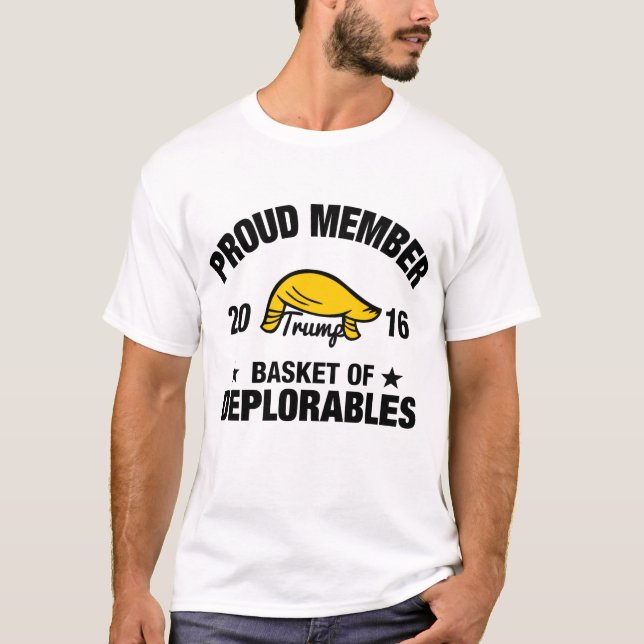 Camiseta Membro orgulhoso a cesta do trunfo de Deplorables (Frente)