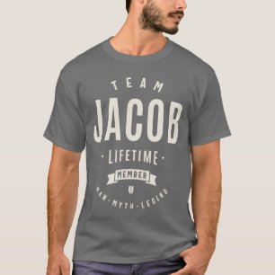 Camiseta Membro Vitalício da Equipe Jacob Nome Divertido Pr
