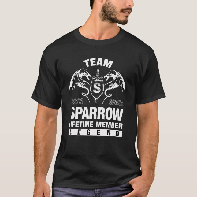 Camiseta Membro Vitalício da Equipe Sparrow (Frente)
